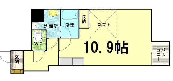 TM住吉ビル(ワンルーム/7階)の間取り写真