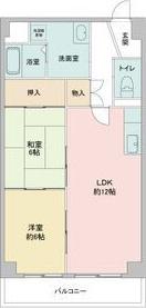 レジディア日比野(2LDK/13階)の間取り写真