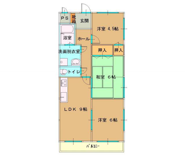 グランディーノ(3LDK/2階)の間取り写真
