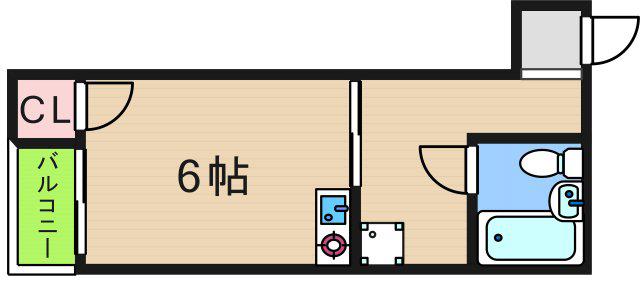 サニーハイツタカヨシ(ワンルーム/3階)の間取り写真