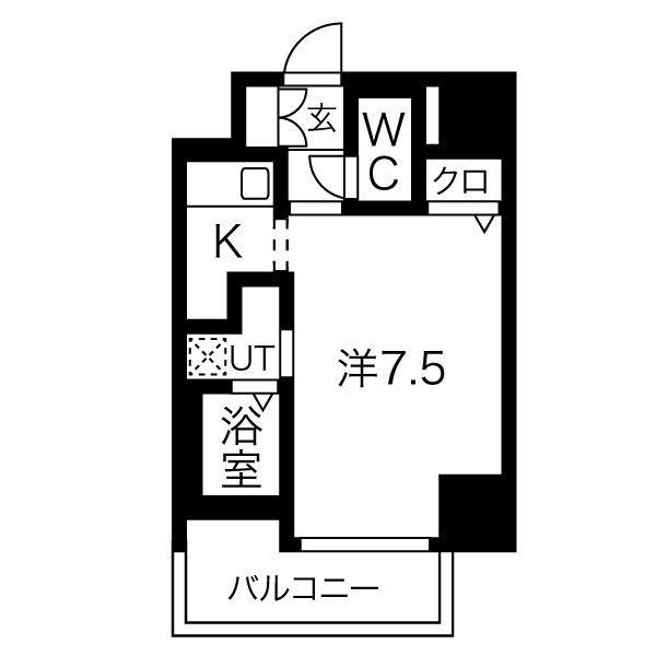 MJC神戸ブレイヴ(1K/10階)の間取り写真