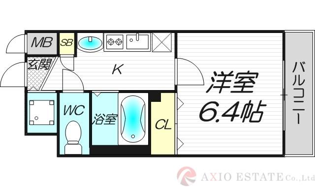 プレサンス新大阪クレスタ(1K/5階)の間取り写真
