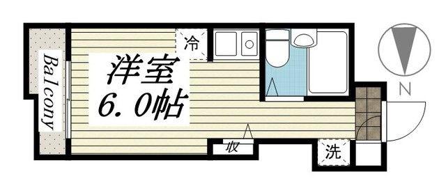 コンフォート長津田(ワンルーム/3階)の間取り写真