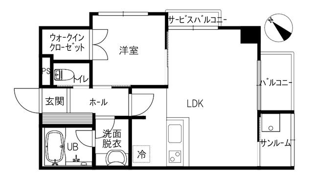 MADRID(1LDK/8階)の間取り写真