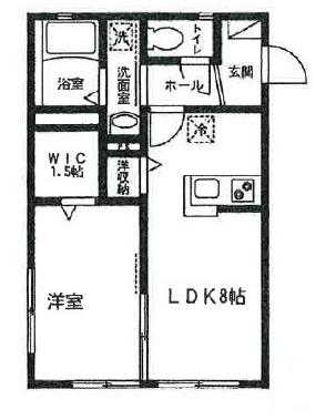 EHARA GARDEN(1LDK/1階)の間取り写真