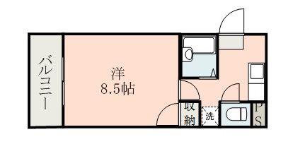 サンパティークシャトー(1K/5階)の間取り写真