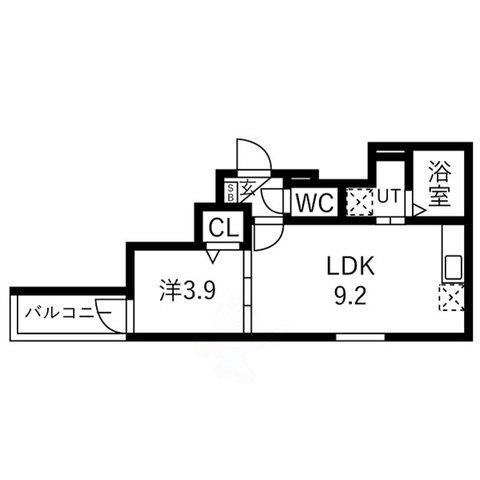 ルアナテラス38(1LDK/1階)の間取り写真