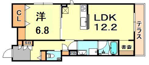 MAISON DE YUZU(1LDK/1階)の間取り写真