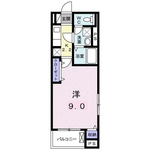 グランメゾン(1K/3階)の間取り写真