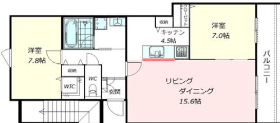 リーブル代々木(2LDK/3階)の間取り写真