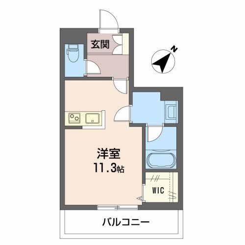 メゾン スカラベ(ワンルーム/3階)の間取り写真