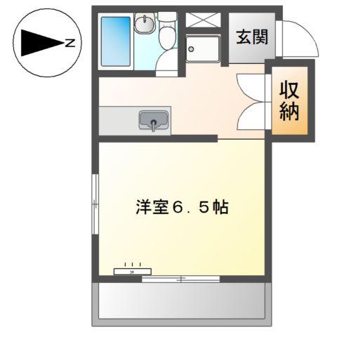 サンライフL21(1K/3階)の間取り写真