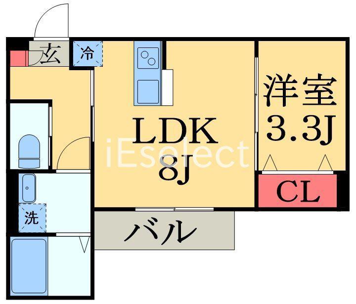 THE GRACE千葉(1LDK/1階)の間取り写真