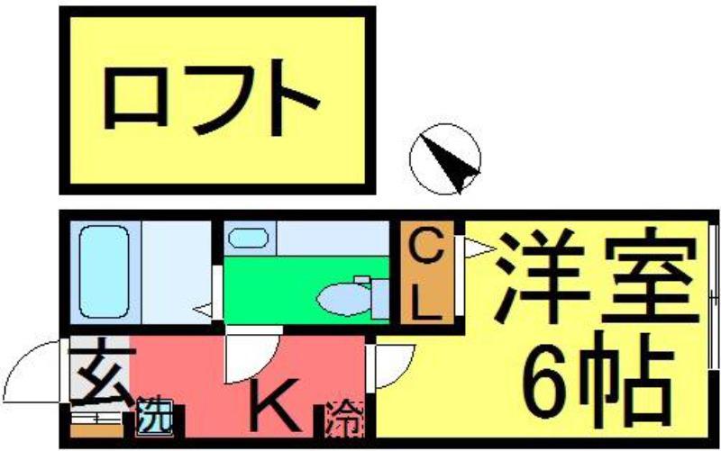 アザーレ新小岩(1K/1階)の間取り写真
