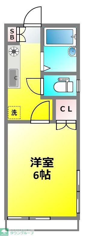 ラ・コンノ(ワンルーム/2階)の間取り写真