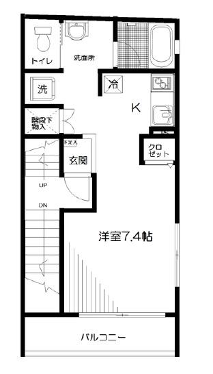 TMG市谷(ワンルーム/2階)の間取り写真