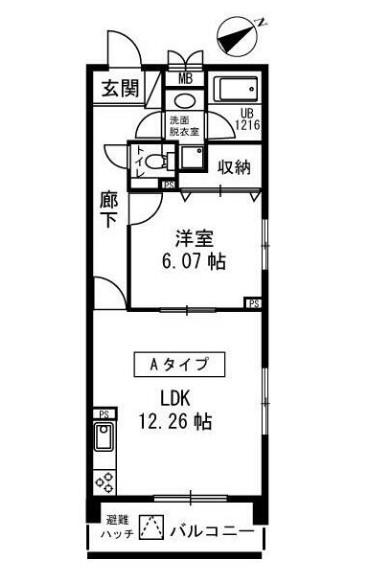 クレールメゾン新井(1LDK/1階)の間取り写真
