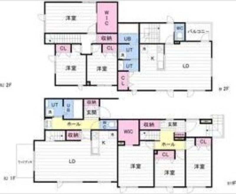 LEAFY FORET B棟(3LDK/1階)の間取り写真