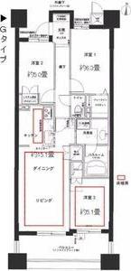 レジディア泉(3LDK/14階)の間取り写真