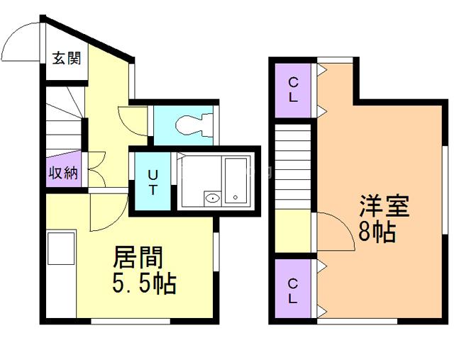 エクセレント240(1DK/1階)の間取り写真