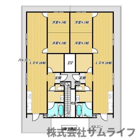 MURAづくりプロジェクト NORD(2SLDK/1階)の間取り写真