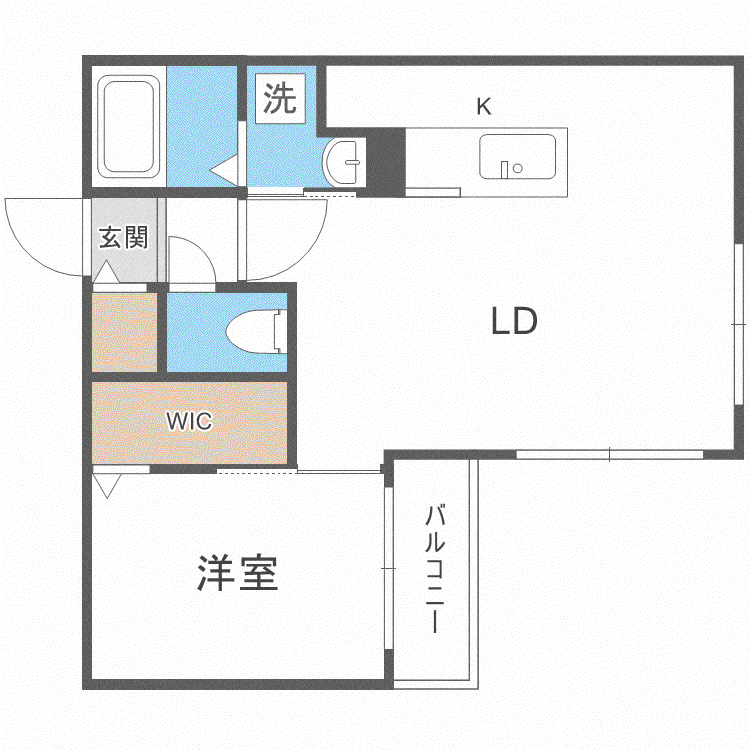 CARRERA行啓通(1LDK/4階)の間取り写真