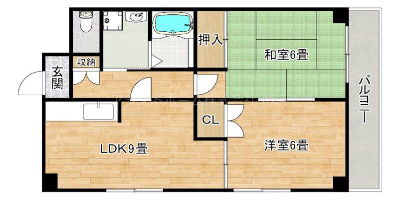 A-HEIGTS(2LDK/4階)の間取り写真