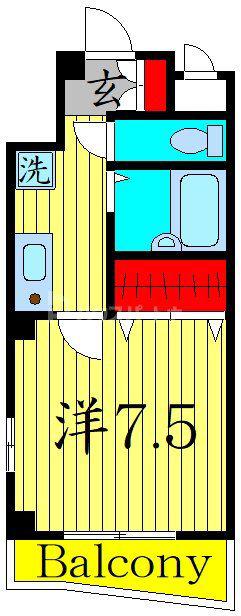 ルミエール東池袋(1K/3階)の間取り写真