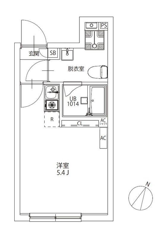 CITY WALK北赤羽(ワンルーム/1階)の間取り写真
