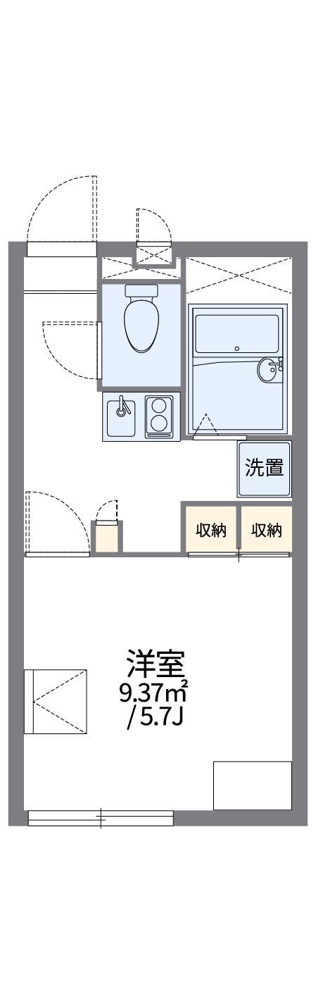 レオパレスコージィーコート(1K/2階)の間取り写真