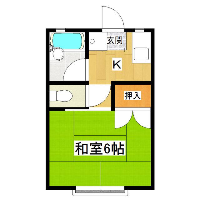 プリミエール1号館(1K/2階)の間取り写真