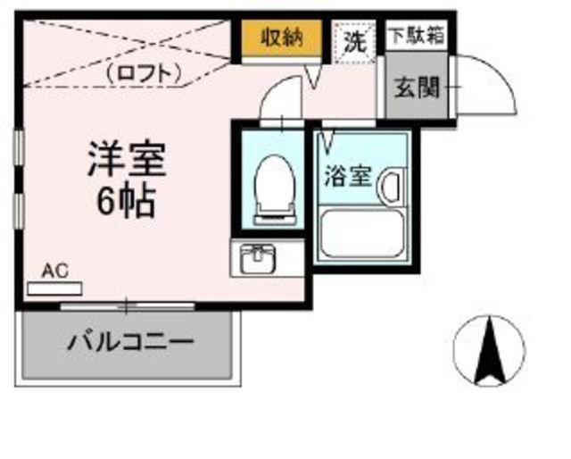 メゾンファインIII(ワンルーム/2階)の間取り写真