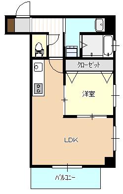 SK舟入(1LDK/3階)の間取り写真