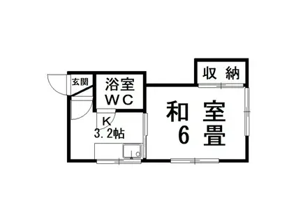 アートハイツ(1K/2階)の間取り写真