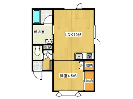プチシャトー(1LDK/2階)の間取り写真
