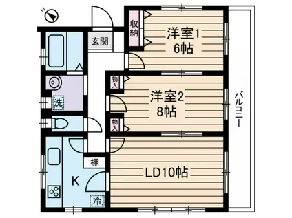 ABODE AZABU アボウド アザブ(2LDK/1階)の間取り写真