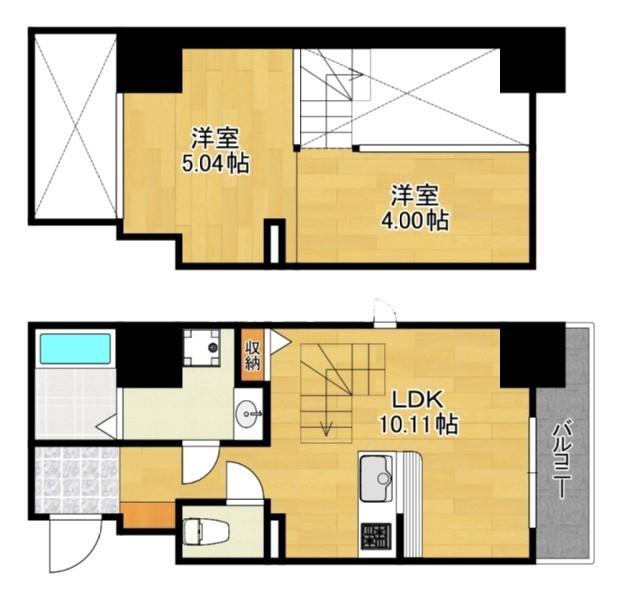 MODERN PALAZZO天神東グラン(1LDK/7階)の間取り写真