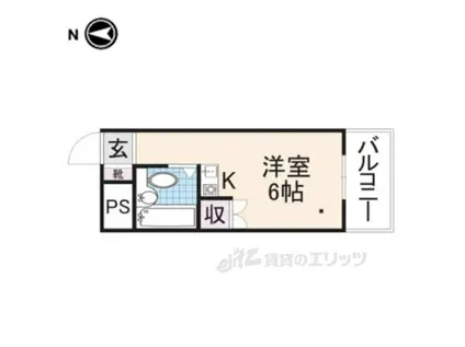 トータスBLD(ワンルーム/6階)の間取り写真