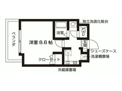 ウイステリア千種(1K/9階)の間取り写真