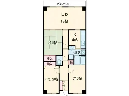 PHOENIX COURT 交野I(3LDK/4階)の間取り写真