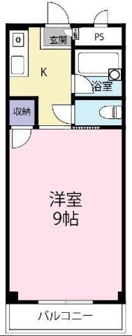蔵本ハイツ2001(1K/1階)の間取り写真