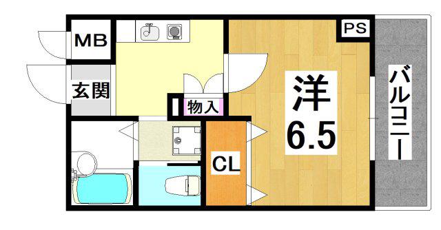 NSハイム(1K/2階)の間取り写真