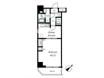 メインステージ横濱伊勢佐木(1DK/6階)の間取り写真
