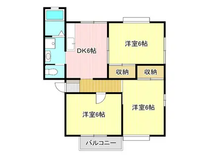 サンライズ(3DK/1階)の間取り写真