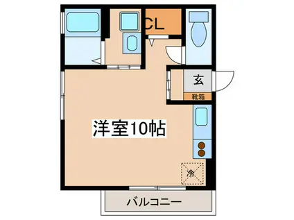 ベローナ モレ(ワンルーム/1階)の間取り写真