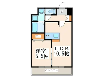 フォーエス本山(1LDK/9階)の間取り写真