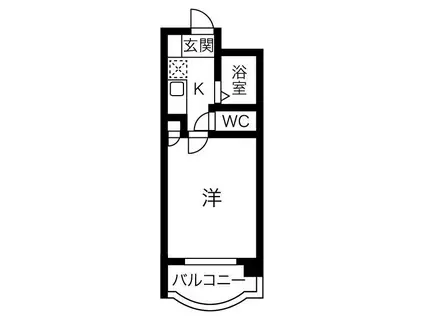エトワール上条(1K/3階)の間取り写真
