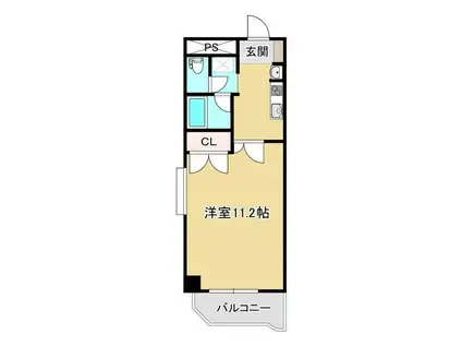 第3横山ハイツ(1K/4階)の間取り写真