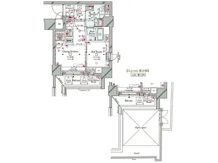 コンシェリア横濱 (1DK/1階)の間取り写真