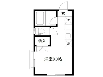 EISER福祉大前(ワンルーム/2階)の間取り写真
